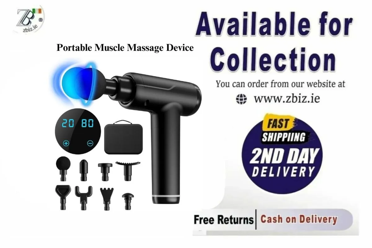 Massage Gun with 8 Massage Heads Portable Muscle - Image 1
