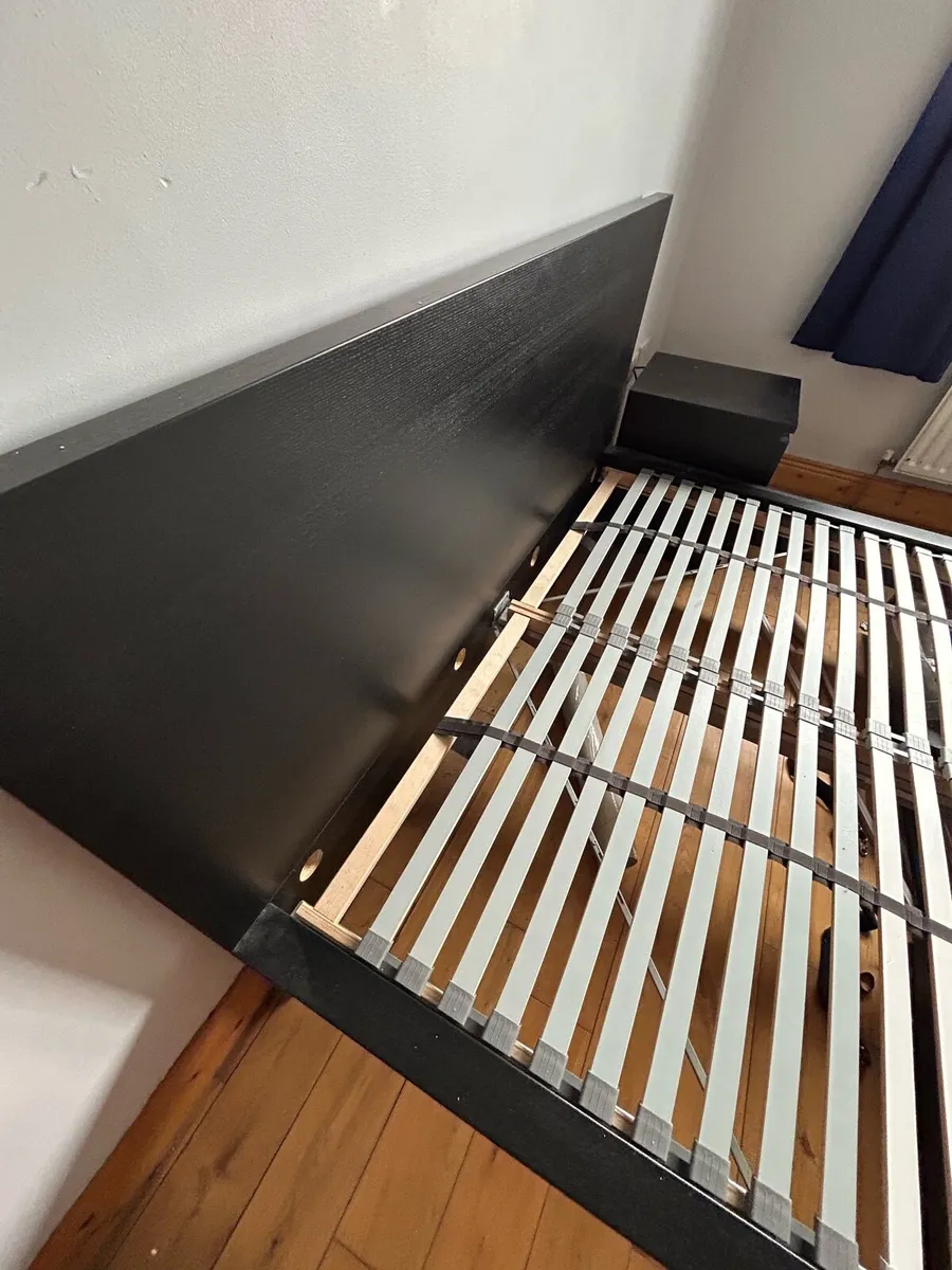 King Bed Frame & Side Locker - Image 3
