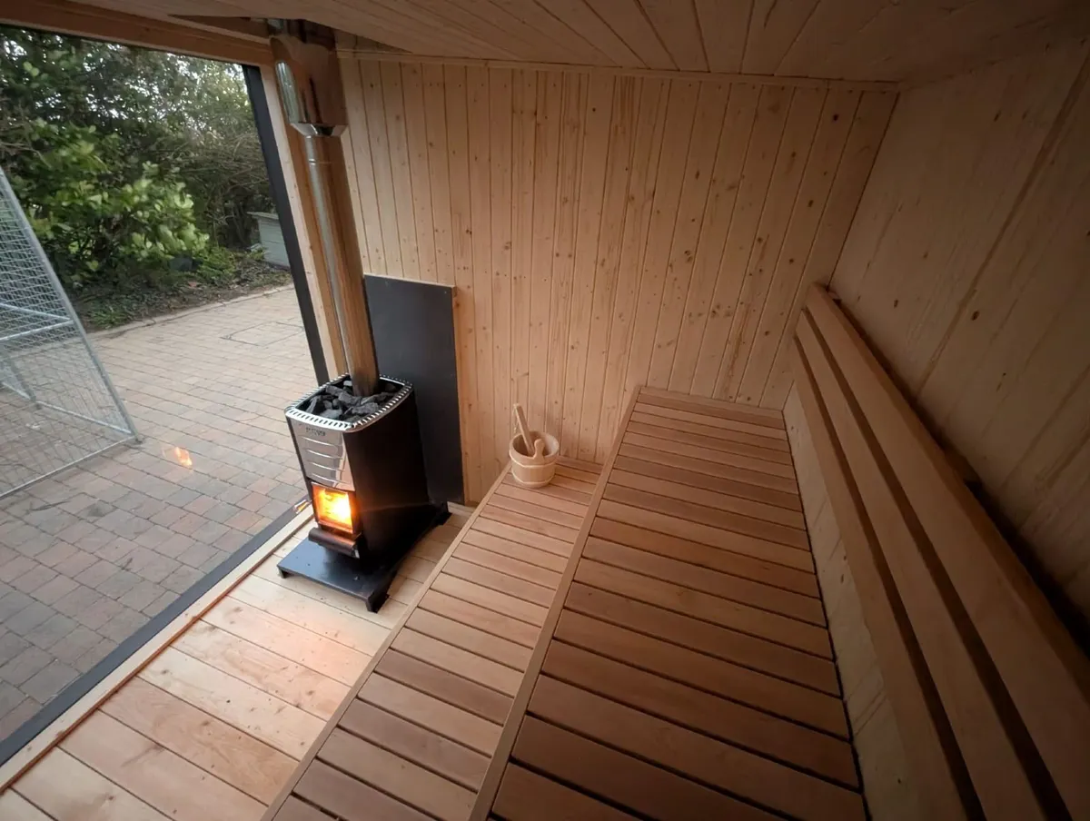 Woodfired Thermowood Sauna 2.45m x 2.45m - Image 3