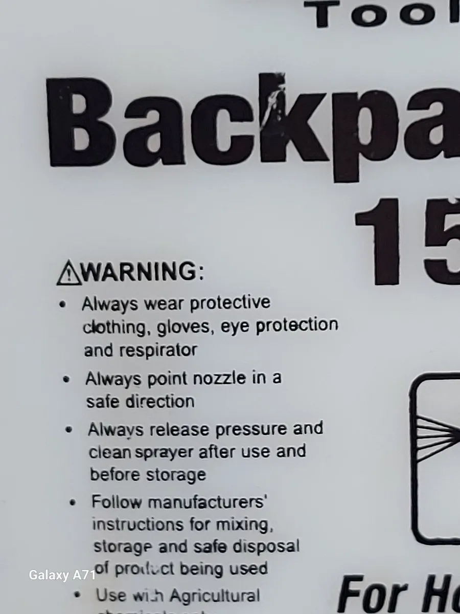 TAHOE 15 Litre Backpack Sprayer excellent conditio - Image 3