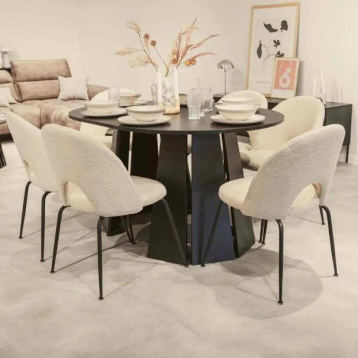 Sterling Extendable Dining Table Black up to 180 - Image 3