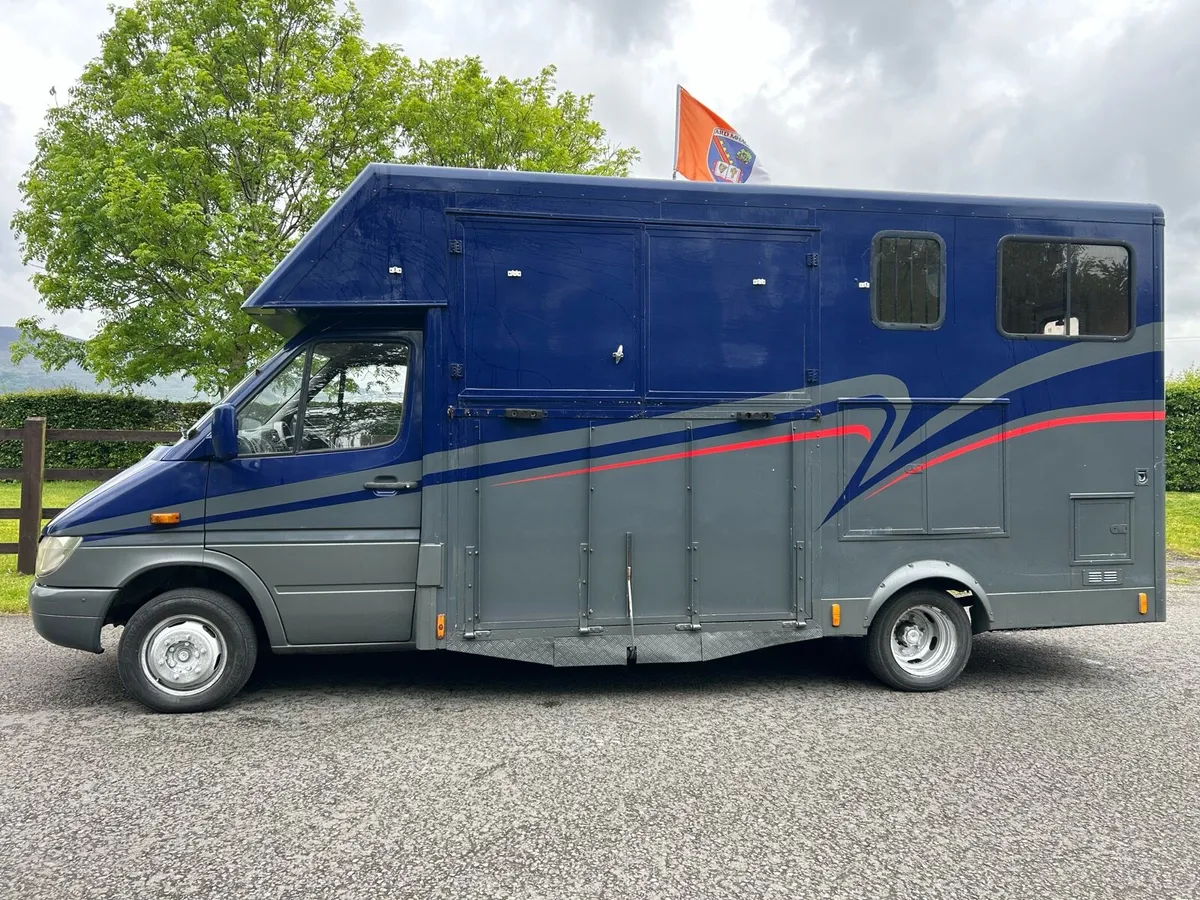 Mercedes 416 2 horse living quarters NI REG - Image 2