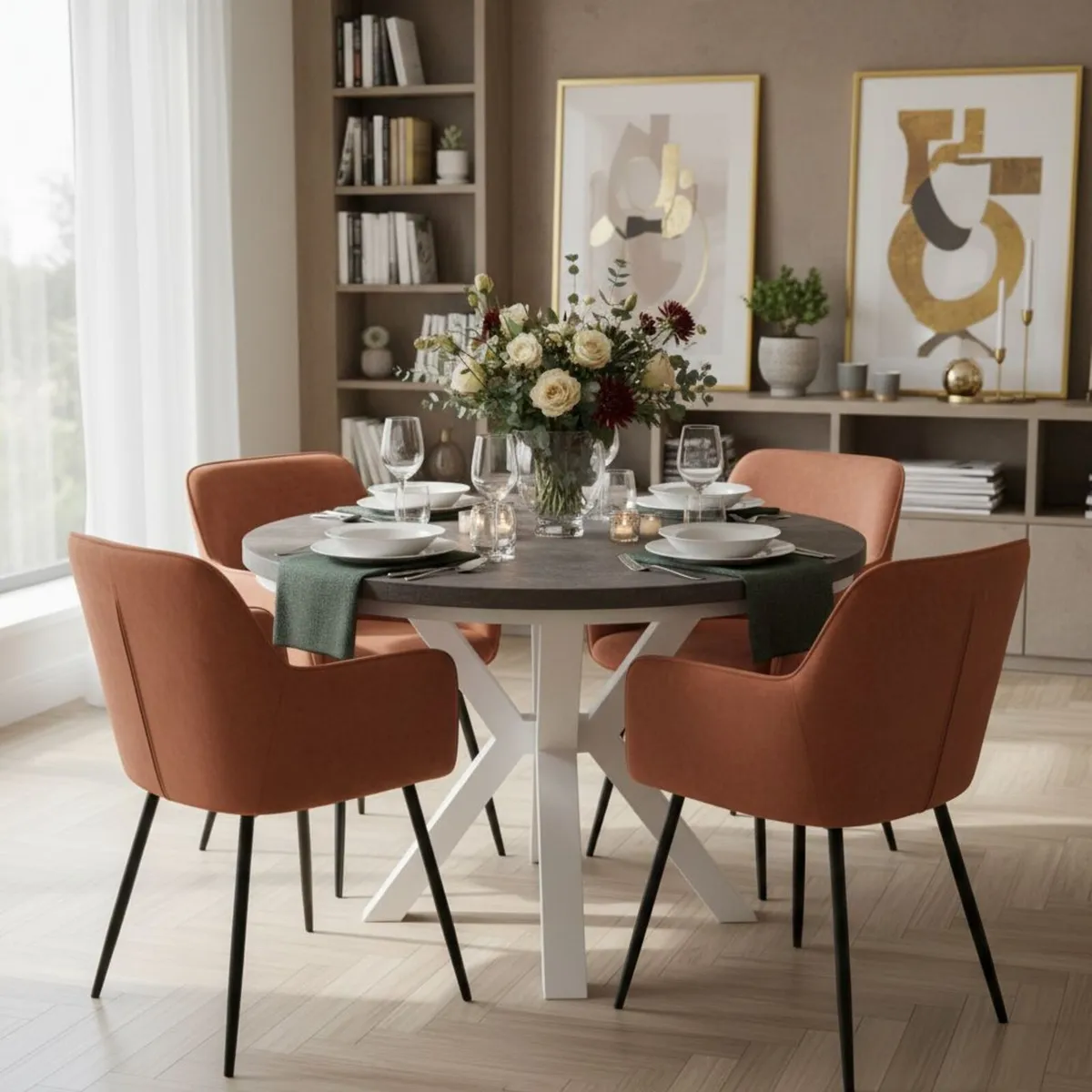 Jupiter X-Frame Loft Extendable Dining Table - Image 4