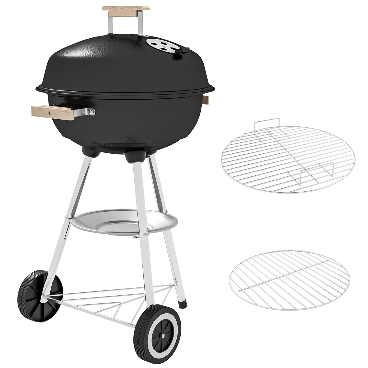 Kettle Charcoal Grill, Portable Round BBQ Smoker - Image 4