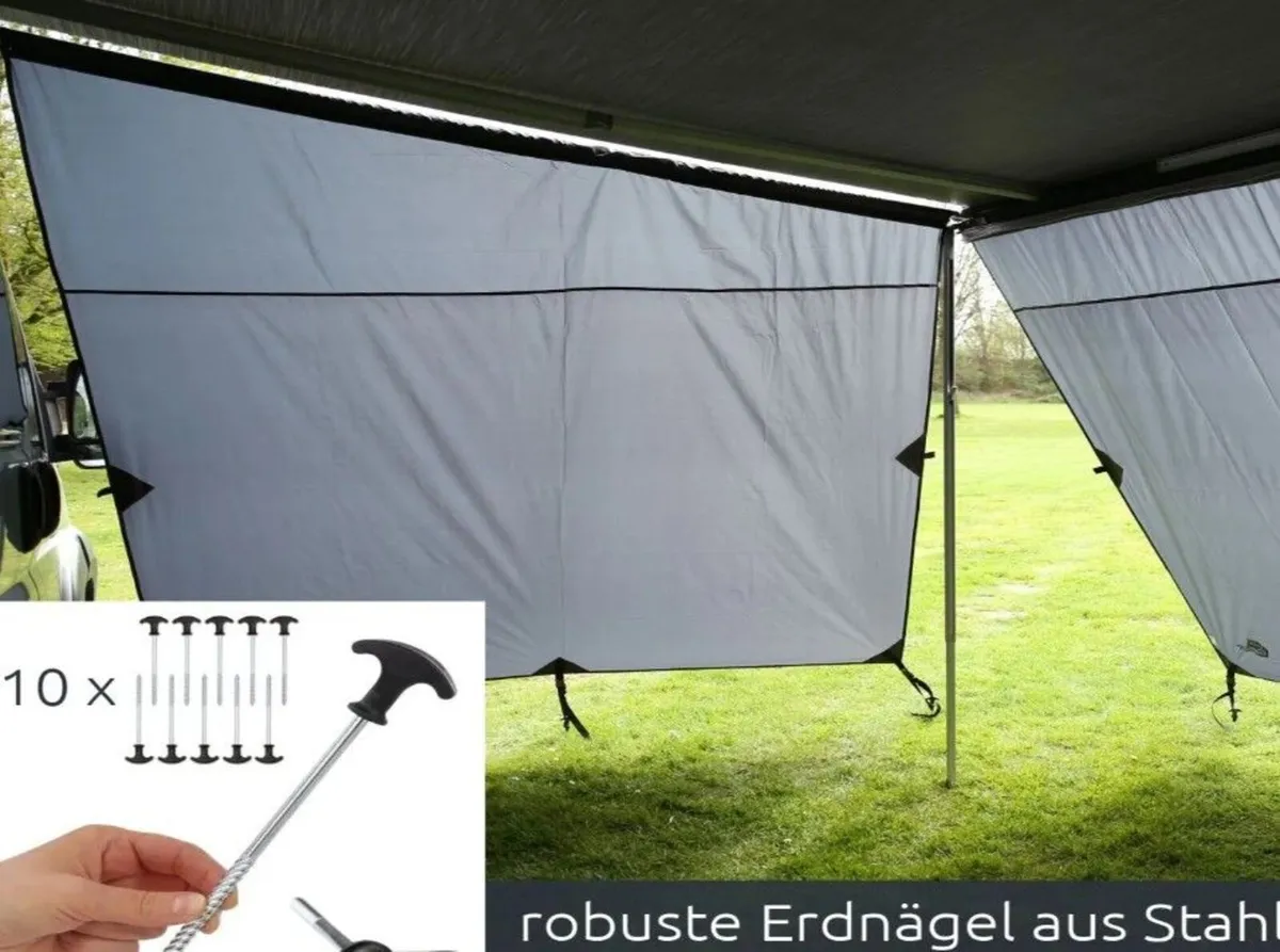 Vehicle Awning Side Wall Set 240 x 200 cm - Image 3