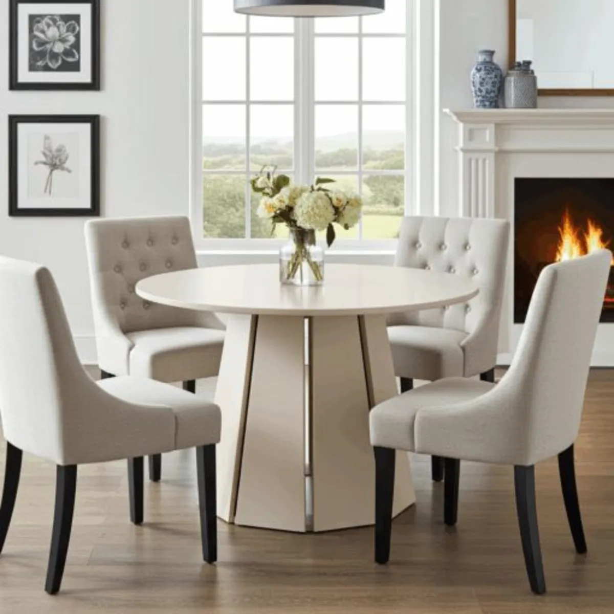 Sterling Extendable Round Dining Table 100 to 180 - Image 4