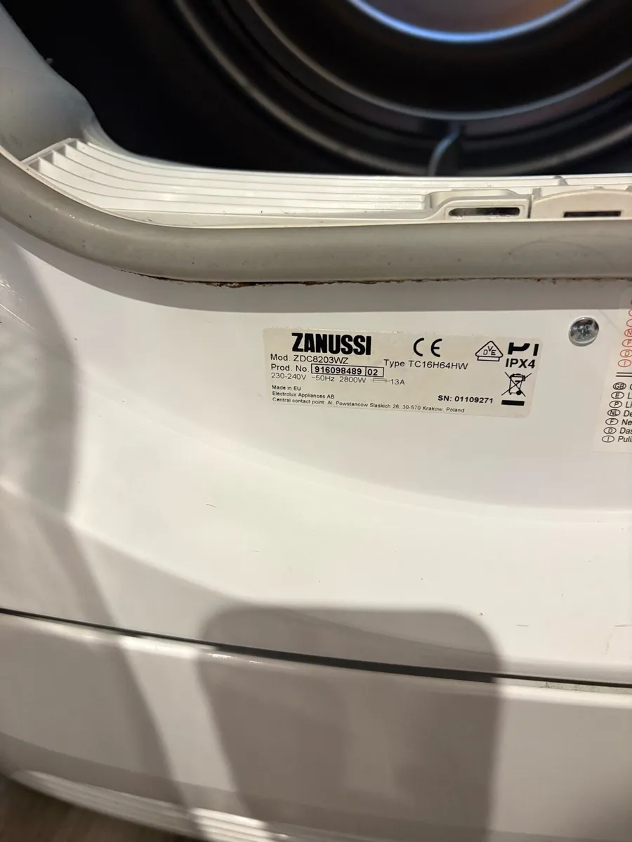 Dryer 8 kg Zanussi condenser - Image 3