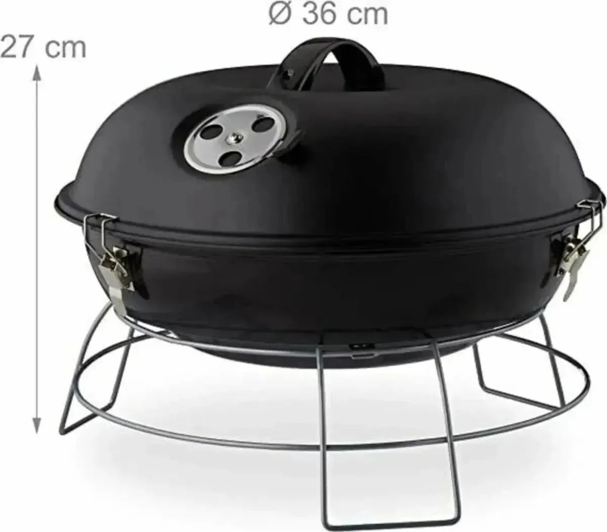 Kettle BBQ Grill Portable with Lid Outdoor Set - Image 2