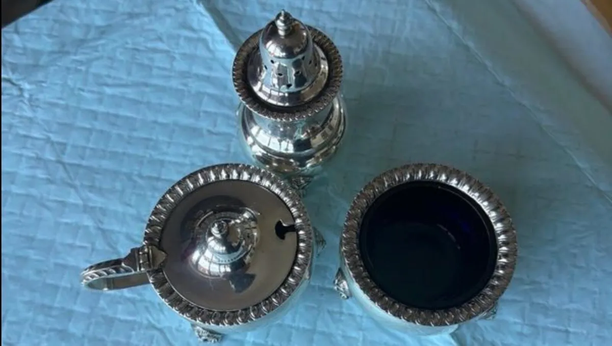 Sterling Silver 925 Condiments set (347 grams) - Image 2
