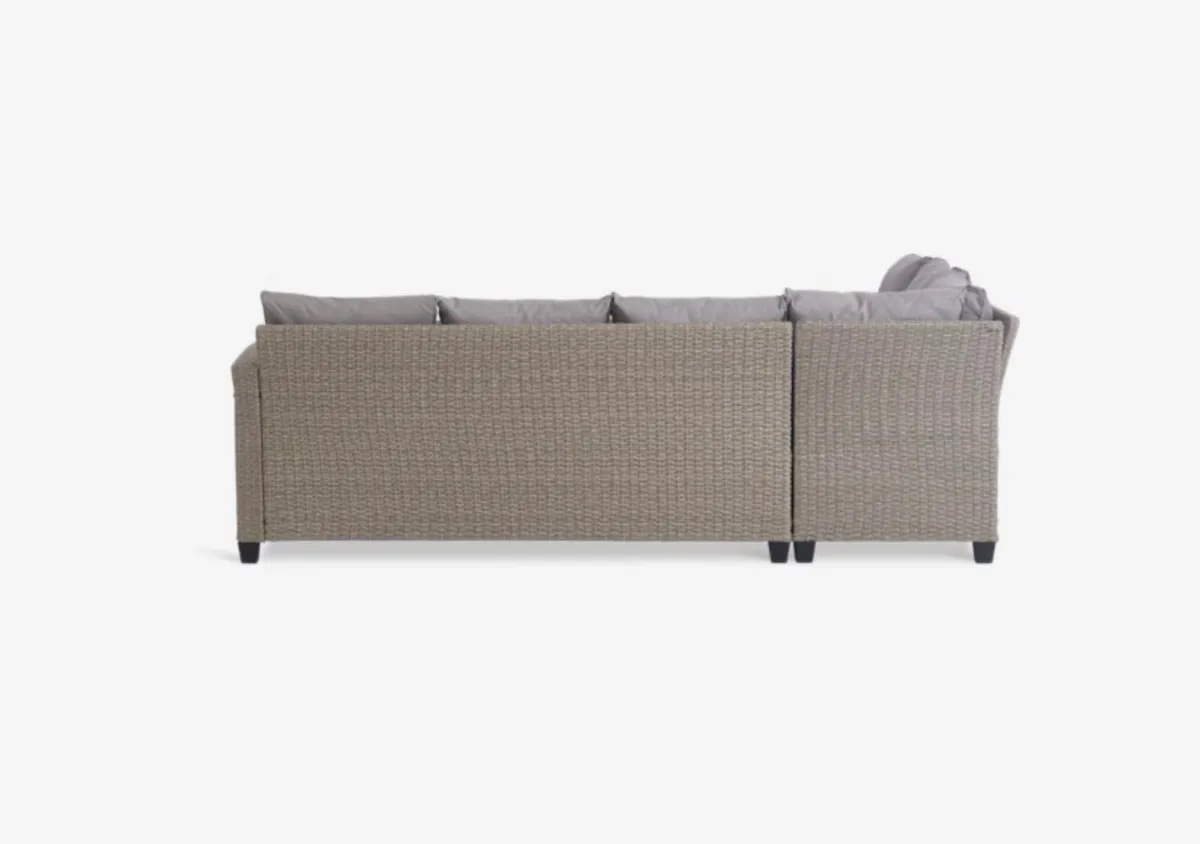Outdoor lounge set with sofa & hanging chair - Image 3
