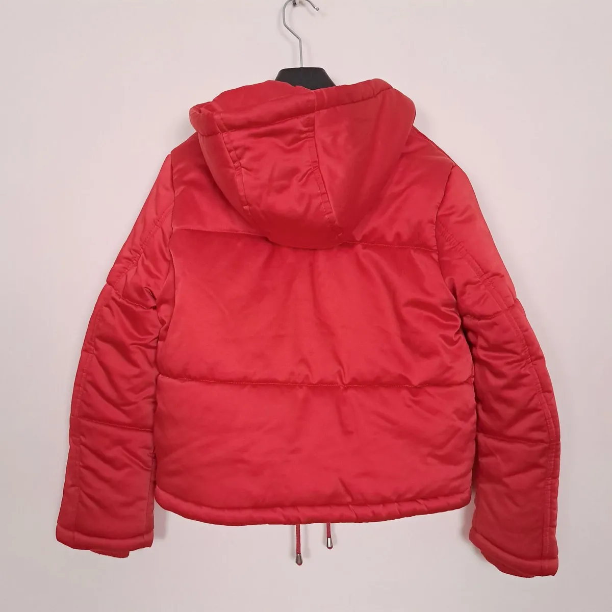 Topshop Bright Red Puffer Jacket Hooded 8UK/36EU - Image 4
