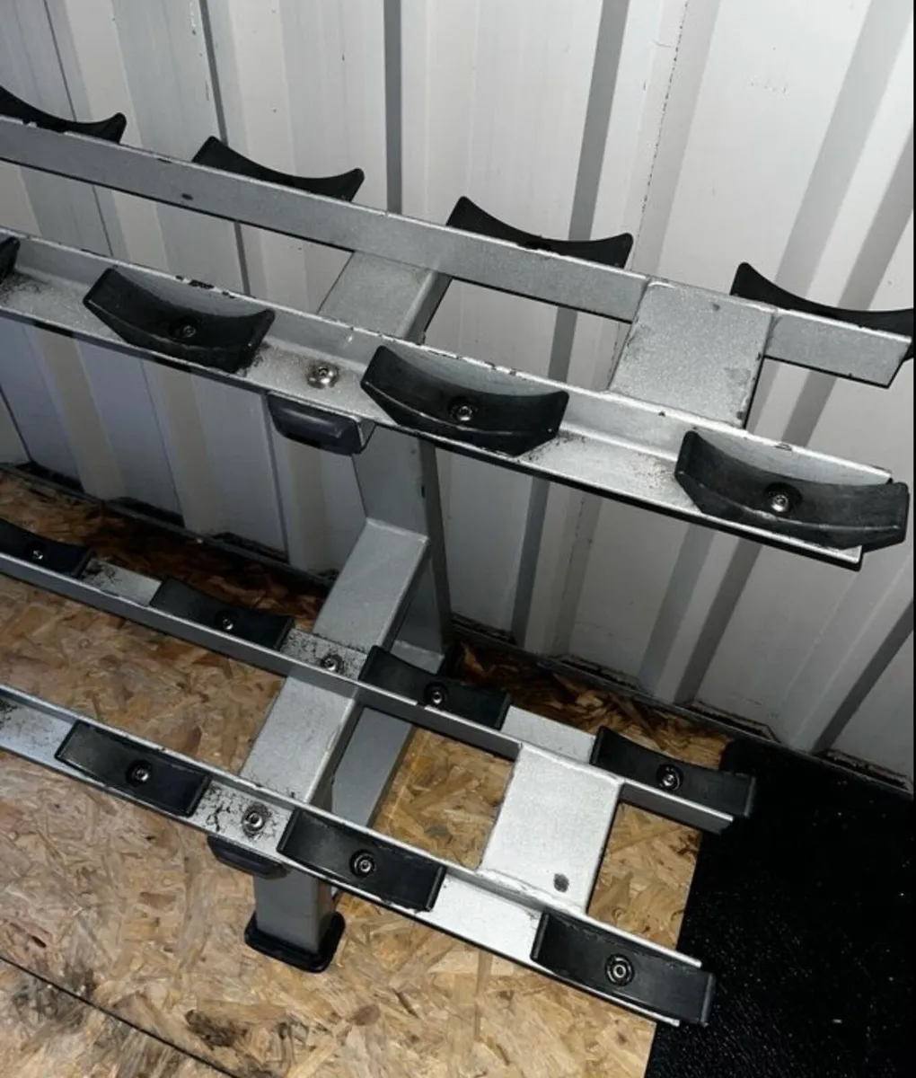 2 tier 7ft dumbbell rack. Holds 20 dumbbells - Image 3