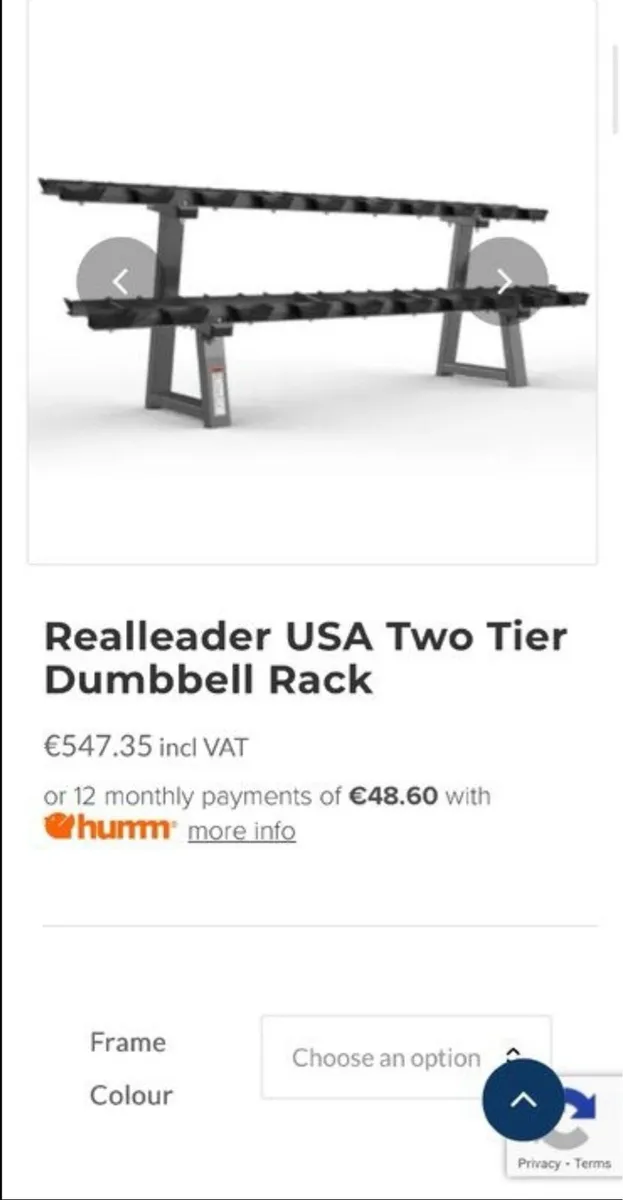 2 tier 7ft dumbbell rack. Holds 20 dumbbells - Image 4