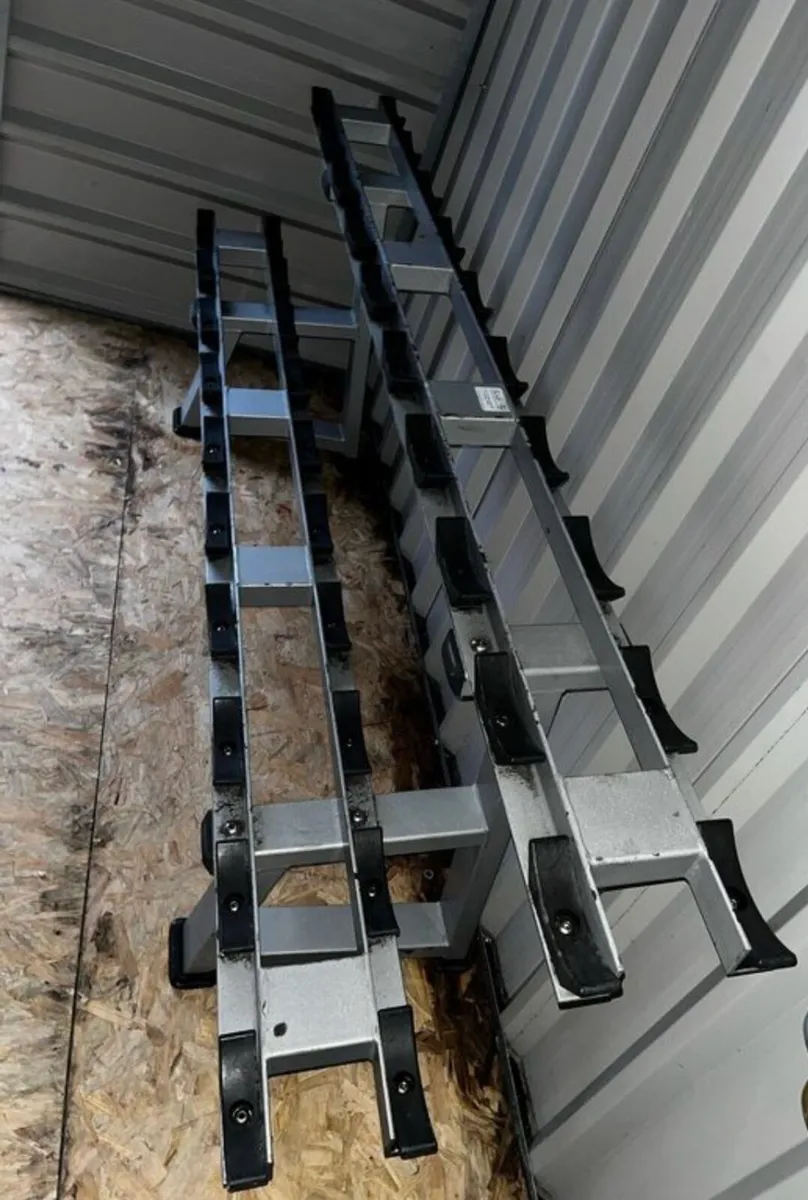 2 tier 7ft dumbbell rack. Holds 20 dumbbells - Image 1