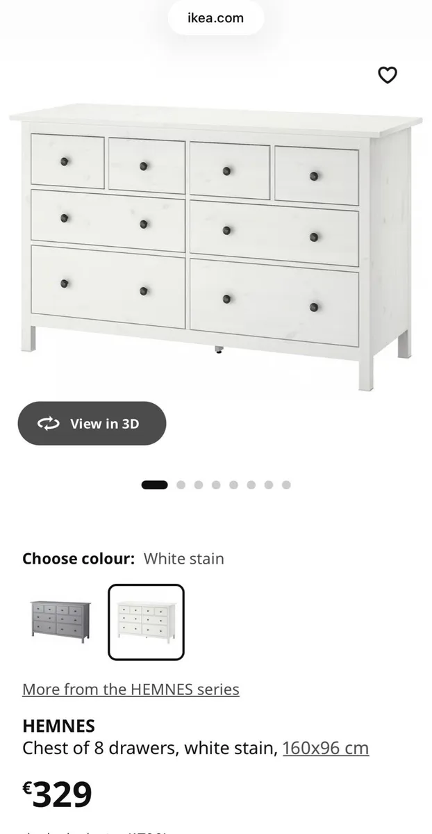 IKEA Hemnes chest of 8 drawers - Image 4