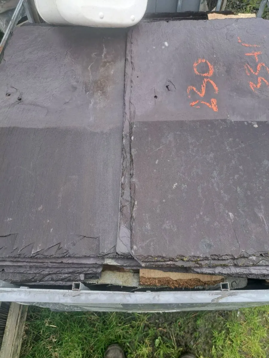 230 qty 33 inch Random Reclaimed Bangor Blue Slate
