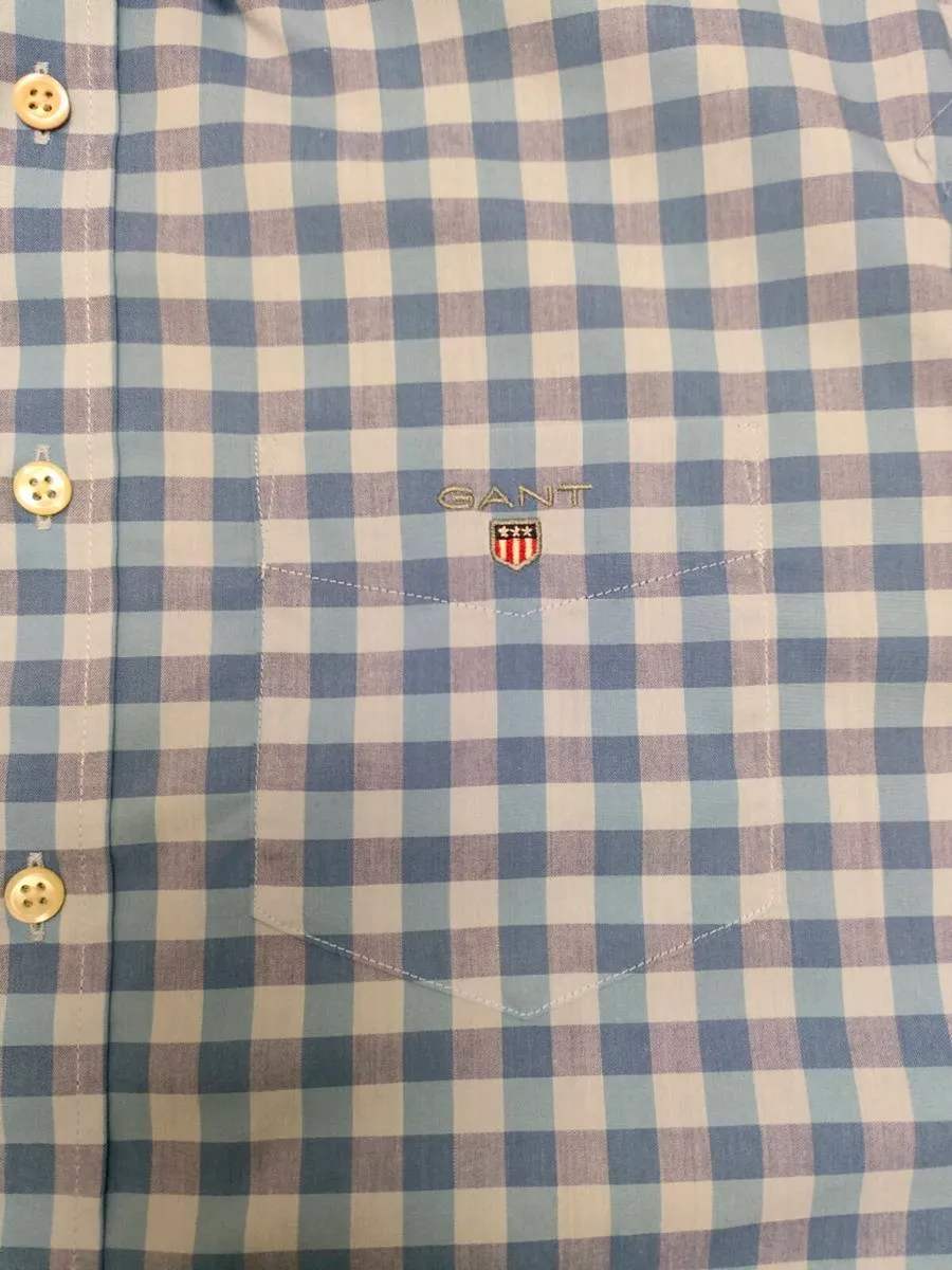 Gant Shirt Sleeves Check Shirt Mens Medium - Image 3