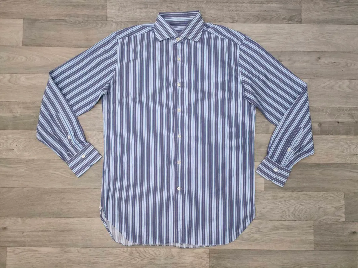 Ermenegildo Zegna Striped Shirt Mens Medium - Image 1