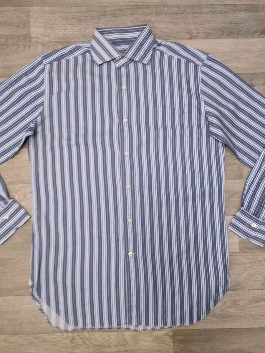 Ermenegildo Zegna Striped Shirt Mens Medium - Image 2