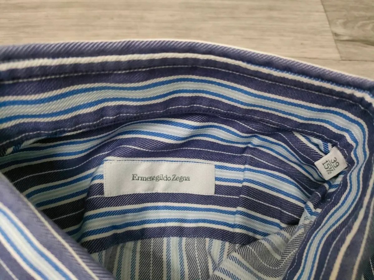 Ermenegildo Zegna Striped Shirt Mens Medium - Image 3