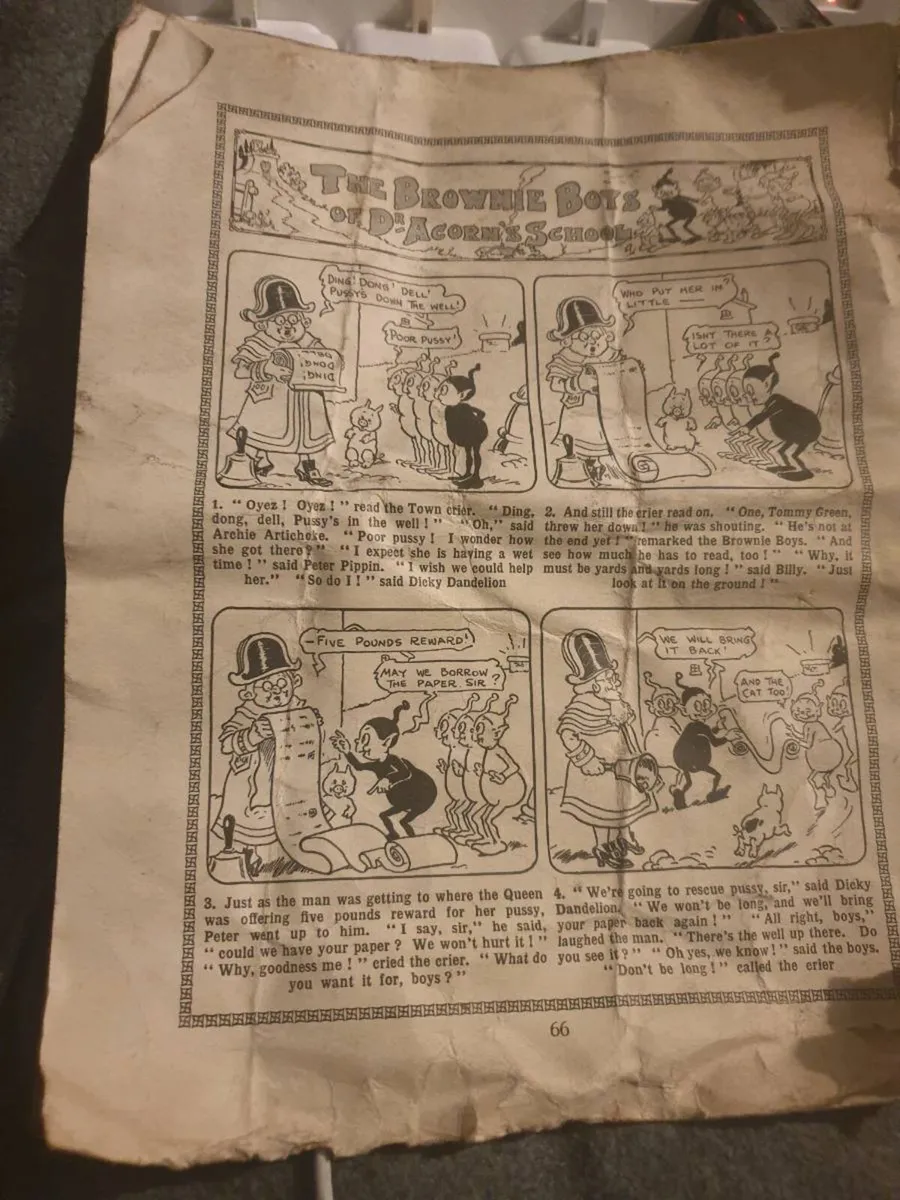 RARE YEAR 1899 BROWNIE COMIC STRIP 127 YEARS OLD - Image 4