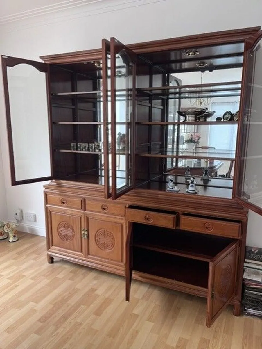 Solid Rosewood Display & Storage Cabinet - Image 2