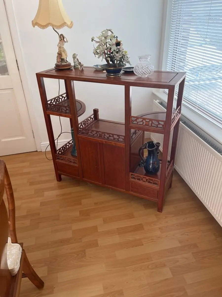 Solid Rosewood Display Cabinet/ Drinks Cabinet - Image 3