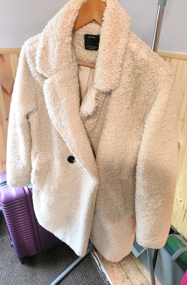 Bershka Sherpa Coat – Size XS - Image 3