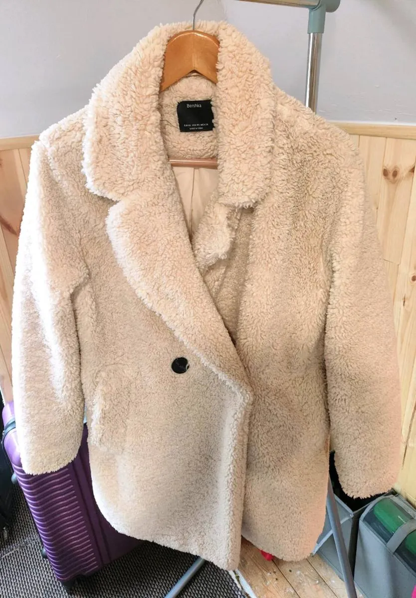 Bershka Sherpa Coat – Size XS - Image 1