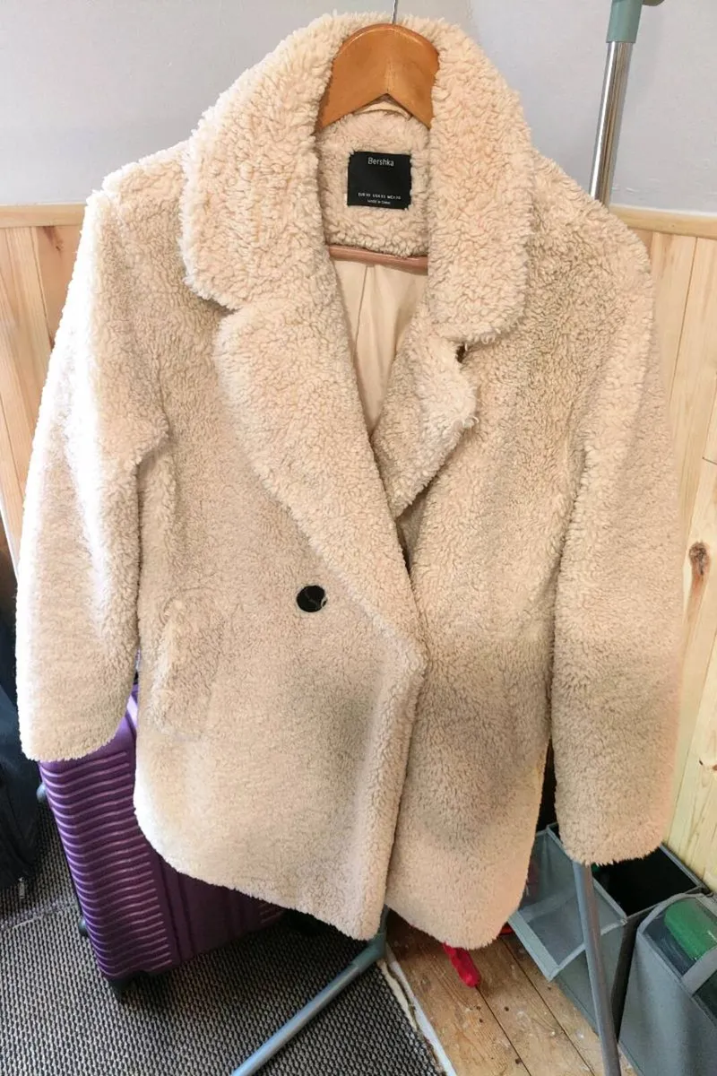 Bershka Sherpa Coat – Size XS - Image 2