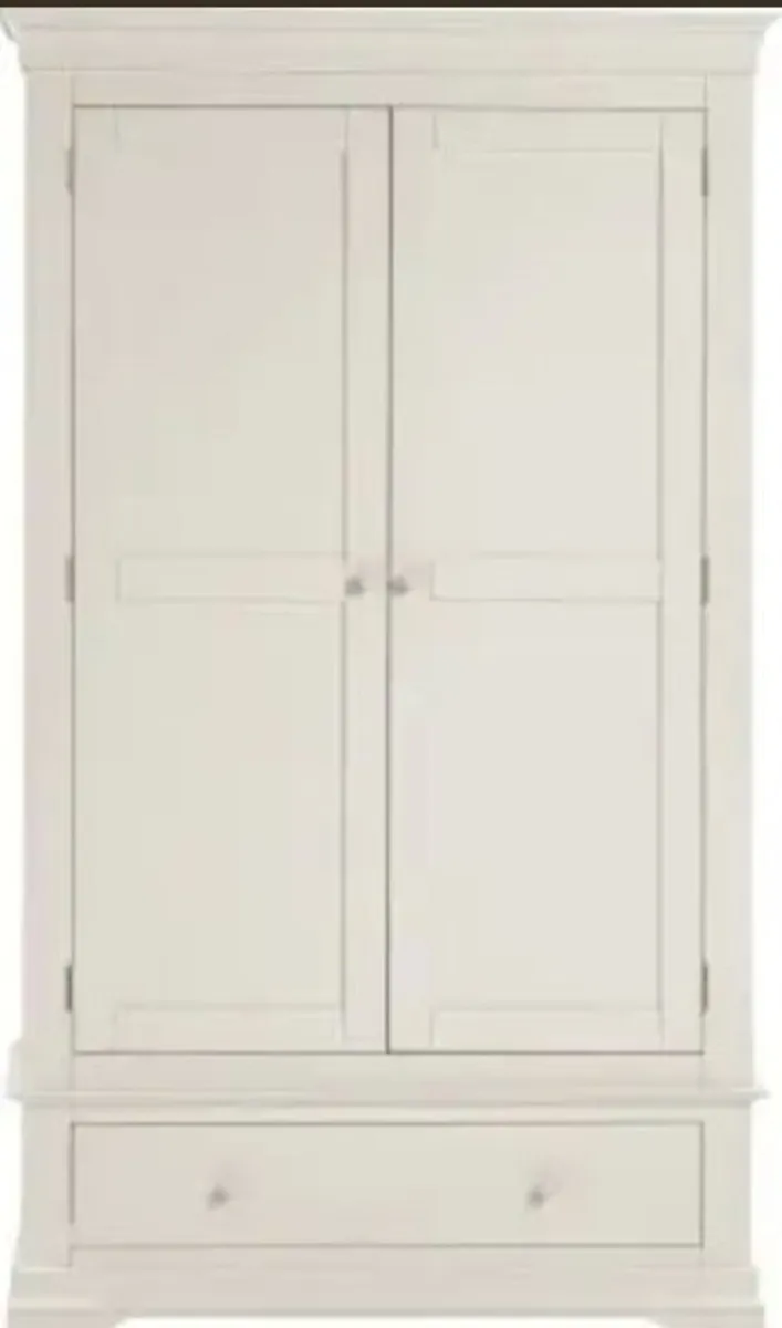 Bordeaux 2 Door Wardrobe Ivory - Image 3