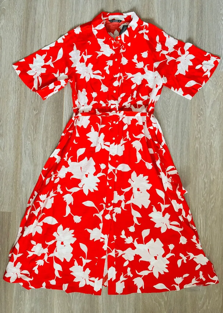 NEW Women's Floral Shirt Dress: Size 12 or 14