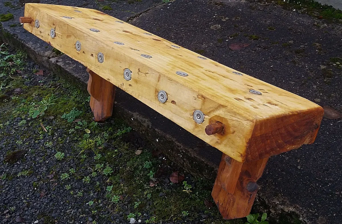 Rustic Quirky floating solid wood shelf / display - Image 3