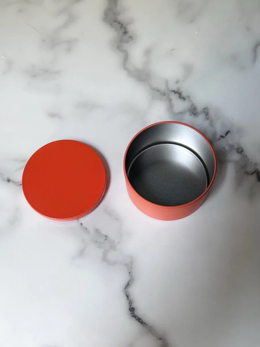45 Orange Tins with lids - Image 3