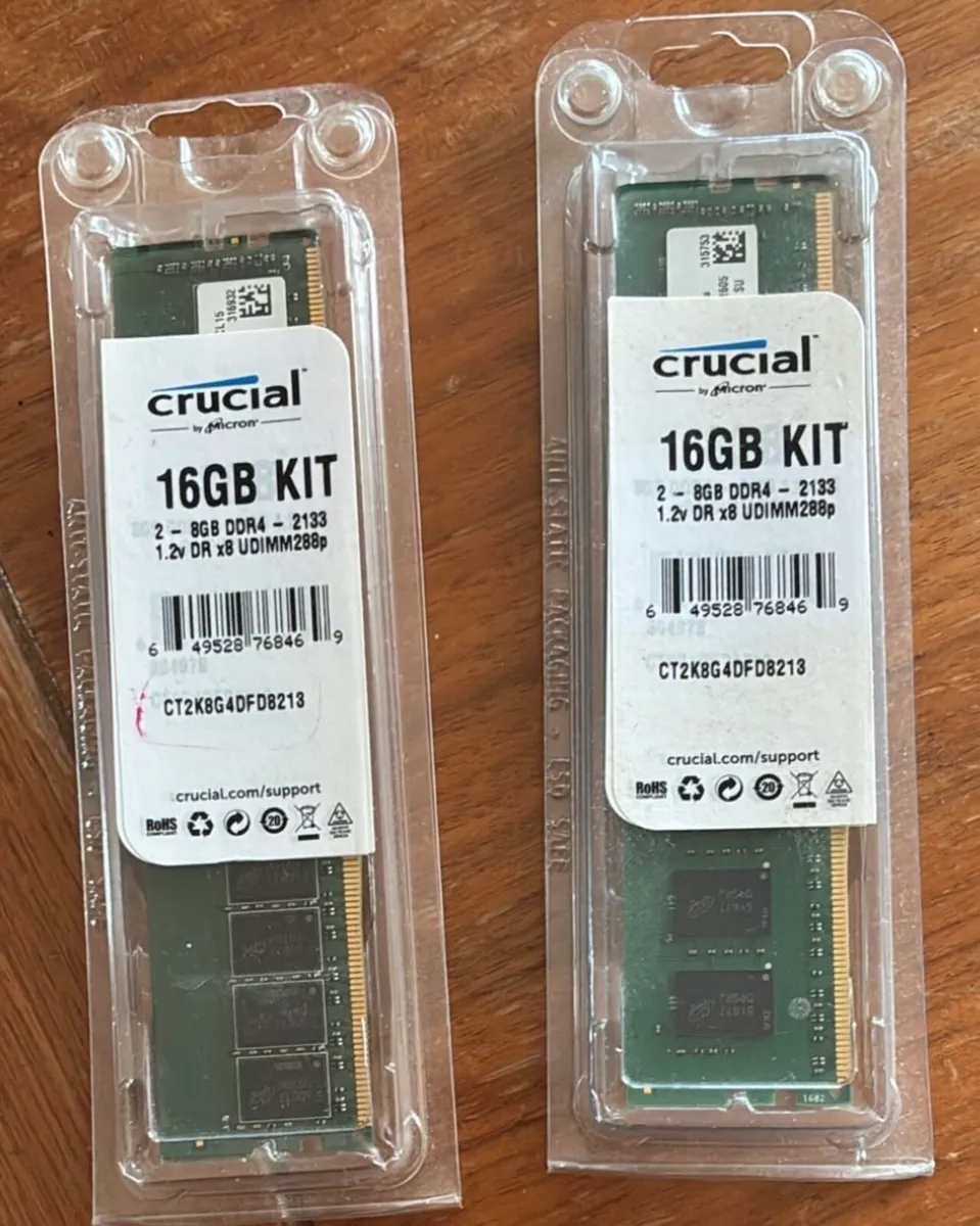 Crucial 16GB Ram Kit 2 x 8GB DDR 4 2133 MHZ UDimm - Image 2