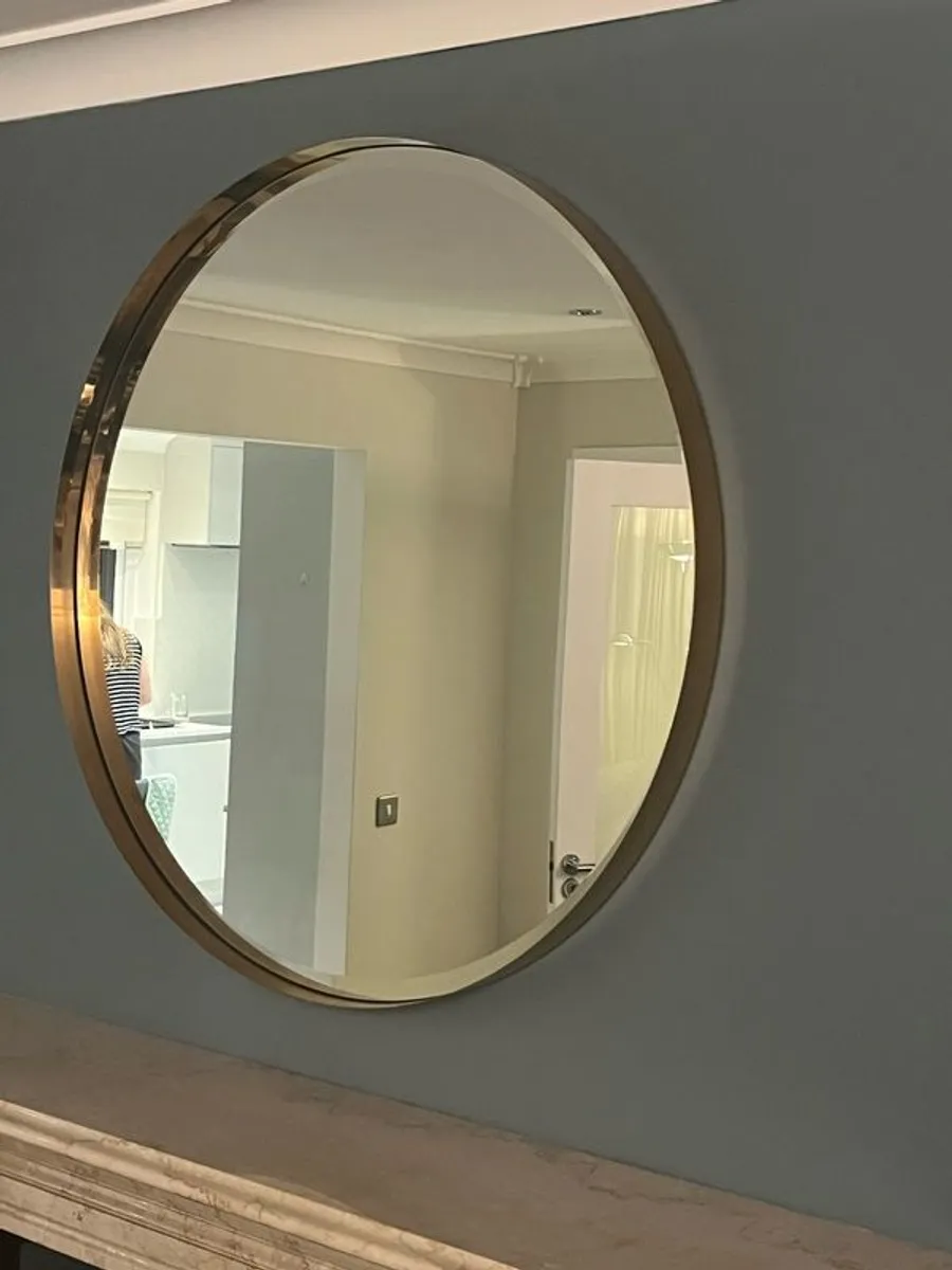 Round Gold mirror 90 cm diameter - Image 2