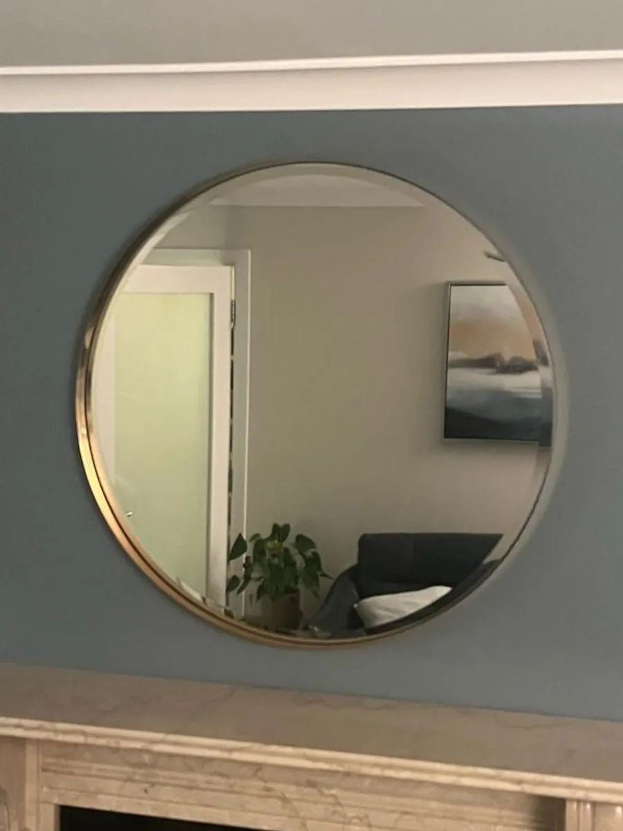 Round Gold mirror 90 cm diameter - Image 3