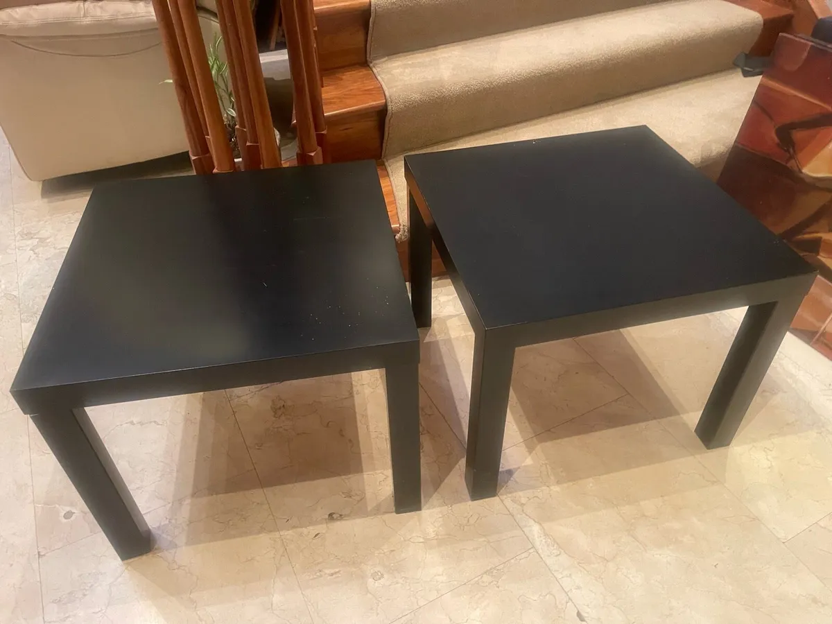 2 x Matching Black Side - Coffee Tables - Deliver