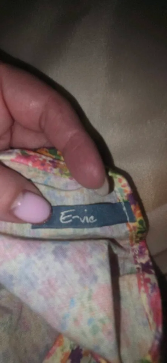 Evie Floral Mini Dress Size 12 Pastel Boho Summer - Image 4