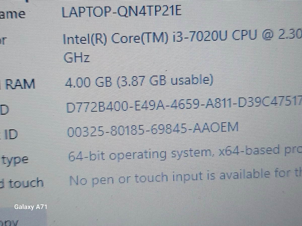 HP Laptop, 14 inch Red, Intel Core i3-7020 CPU 2.3 - Image 2