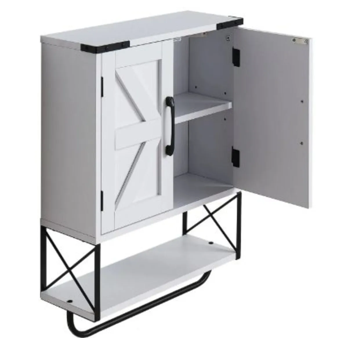 Bathroom Wall Cabinet, with 2 Doors & Adjustable - Image 4