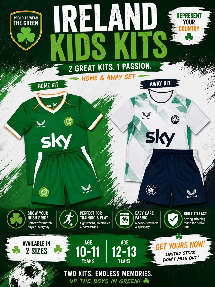 Ireland kids soccer kits bundle offer - Image 1