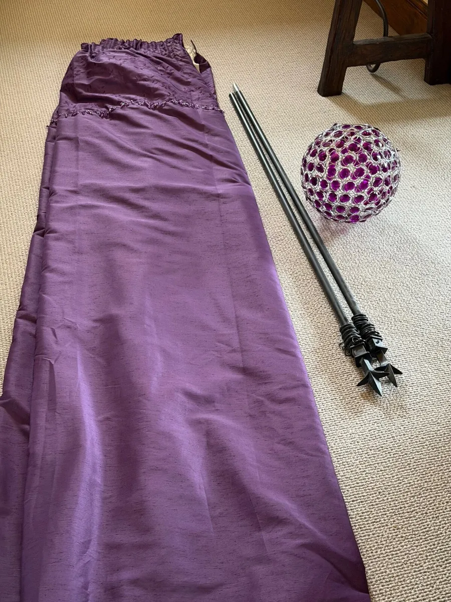 Purple Curtain and Light Shade - Image 1