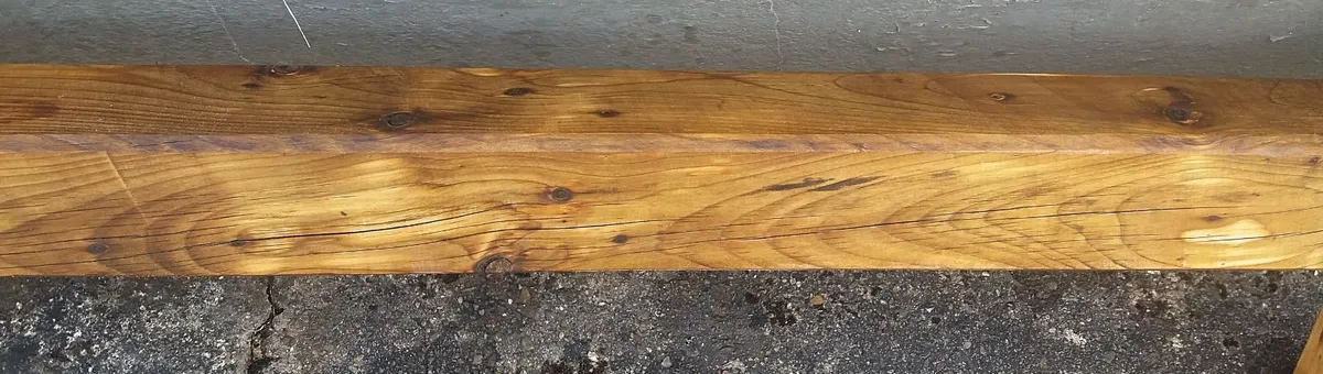 Rustic Solid Wood Floating Stove  Mantle / Shelf - Image 3