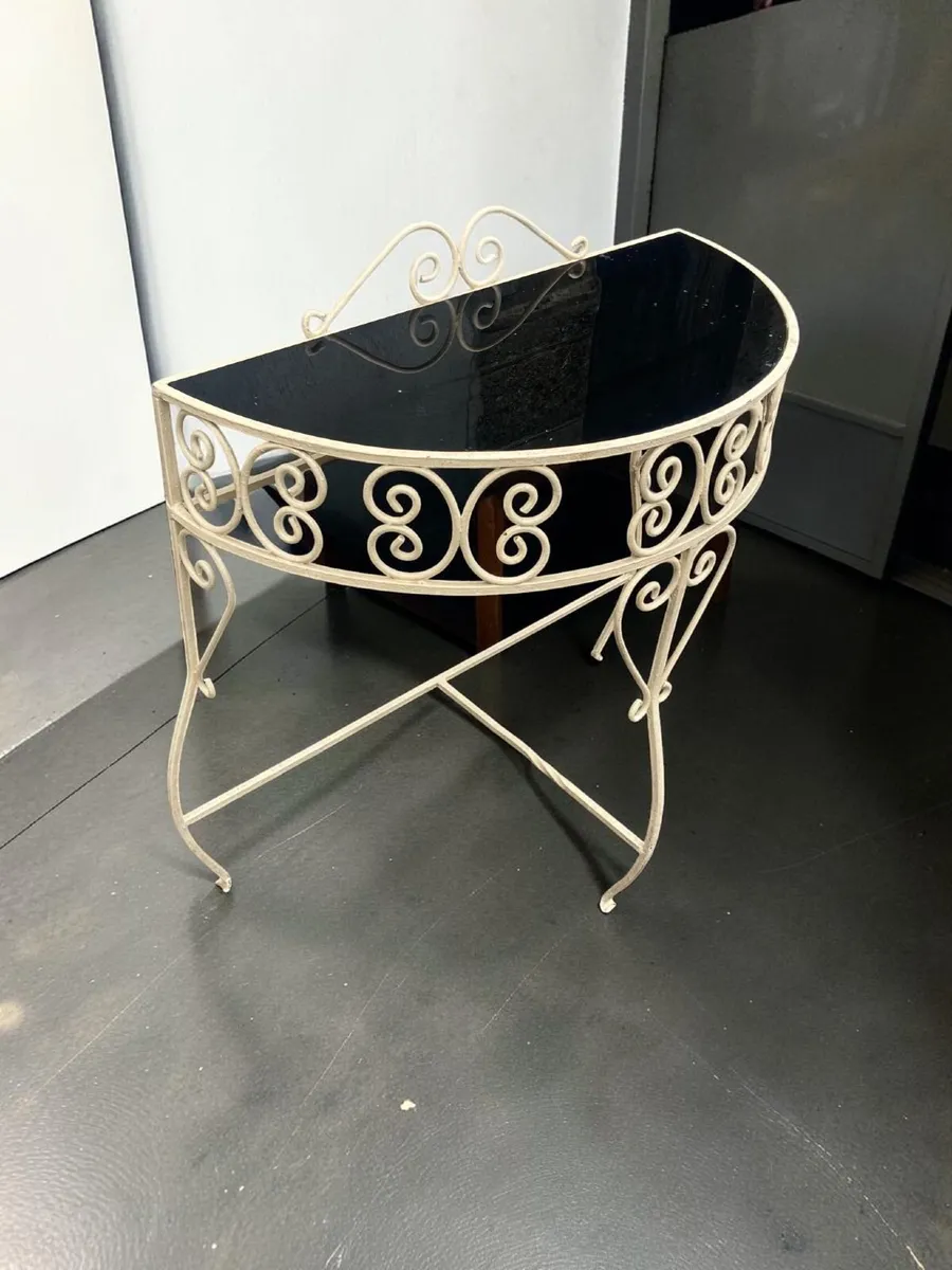 Vintage Console / Demi Lune Table - Image 2