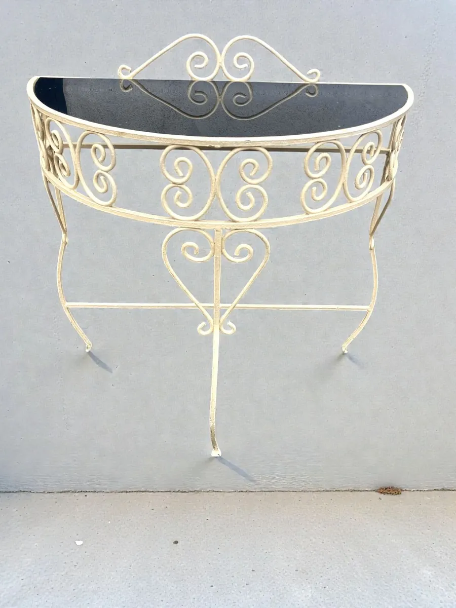 Vintage Console / Demi Lune Table - Image 3