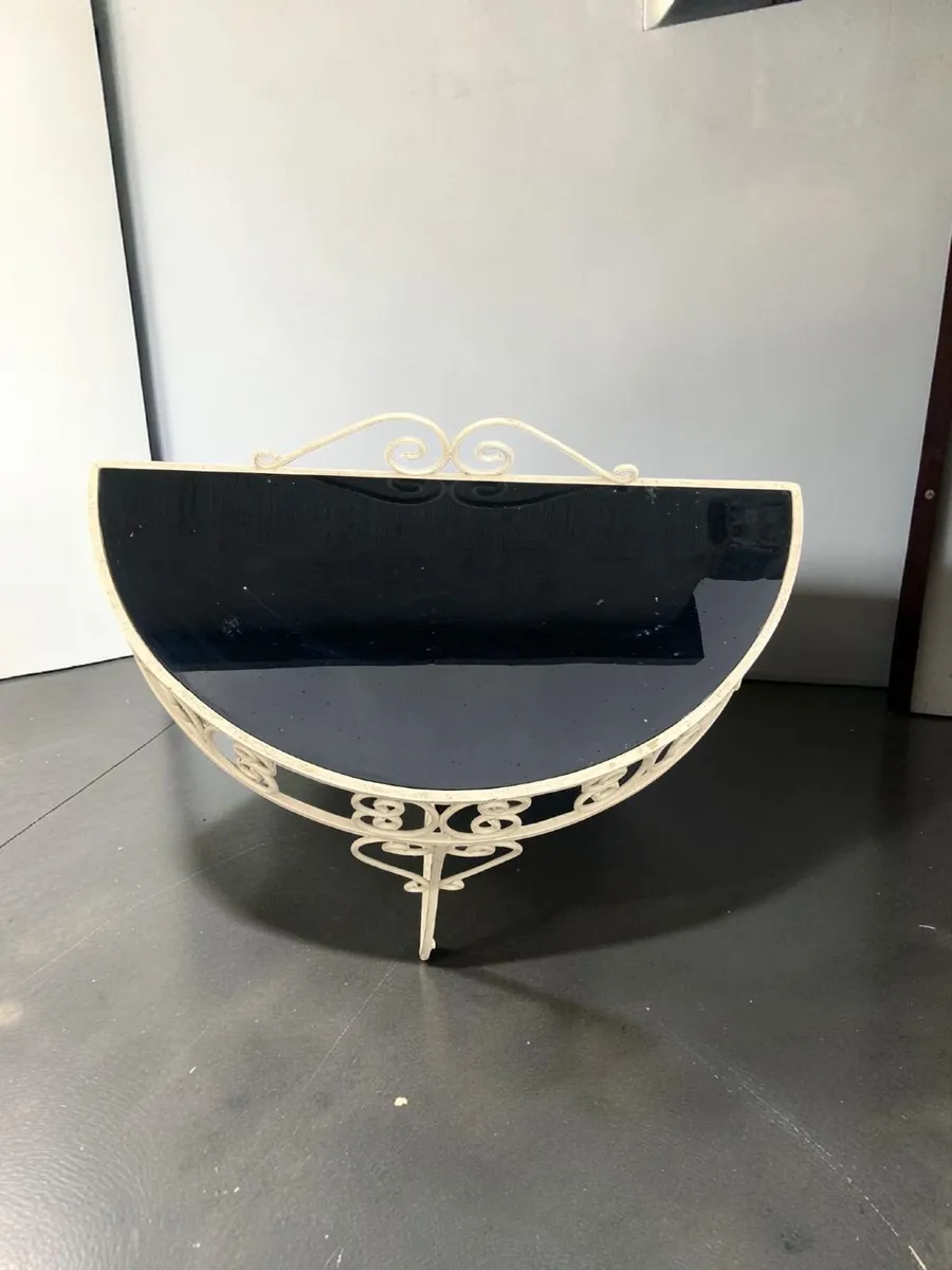 Vintage Console / Demi Lune Table - Image 4
