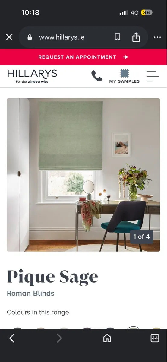 6 pique sage blackout Roman Blinds - Image 2
