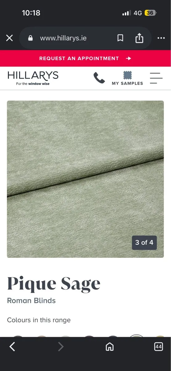 6 pique sage blackout Roman Blinds - Image 1