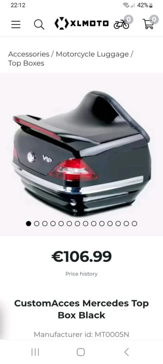 Motorcycle topbox with lights - Image 1